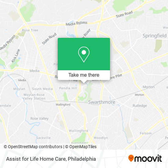 Assist for Life Home Care map