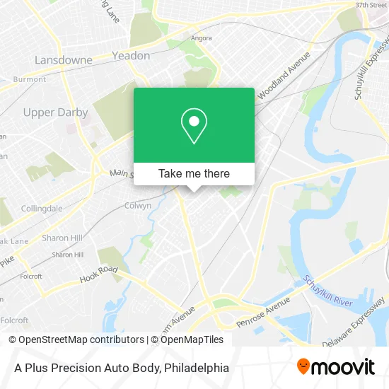 A Plus Precision Auto Body map