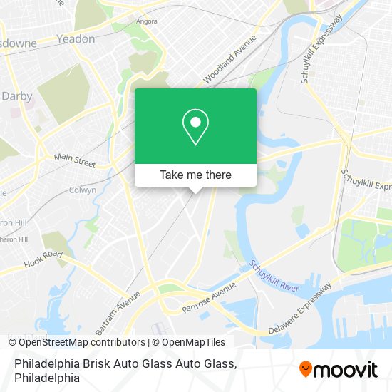 Mapa de Philadelphia Brisk Auto Glass Auto Glass