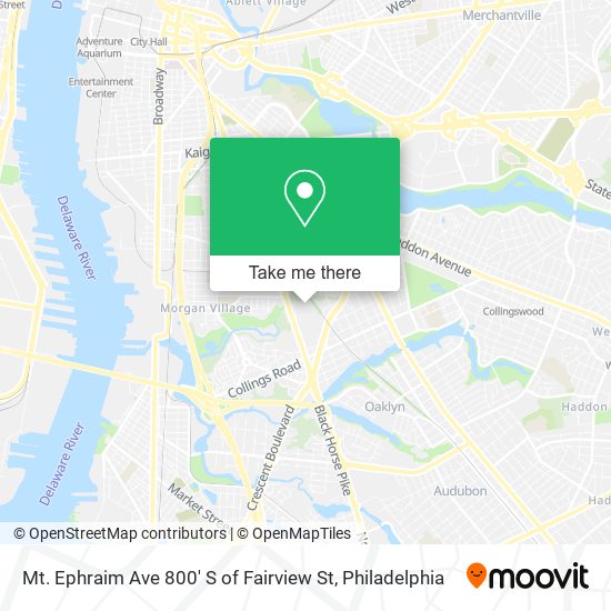 Mapa de Mt. Ephraim Ave 800' S of Fairview St