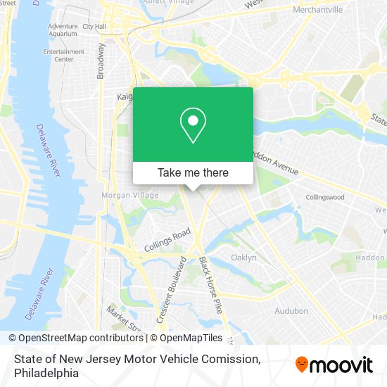 Mapa de State of New Jersey Motor Vehicle Comission