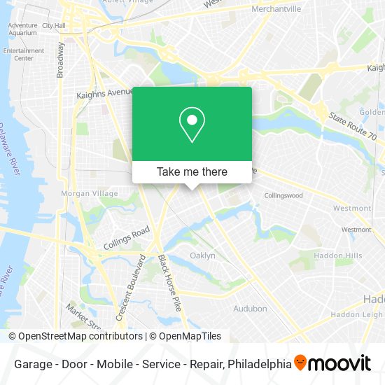 Mapa de Garage - Door - Mobile - Service - Repair