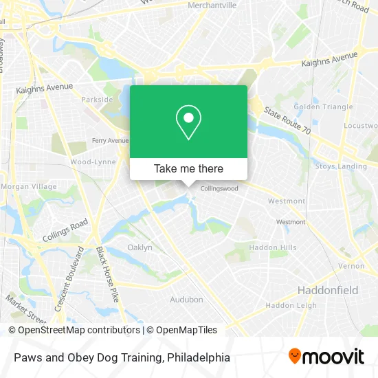 Paws and Obey Dog Training map