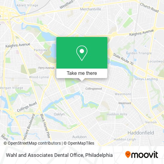 Wahl and Associates Dental Office map