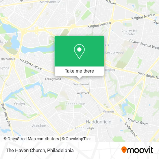 The Haven Church map