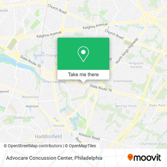 Mapa de Advocare Concussion Center