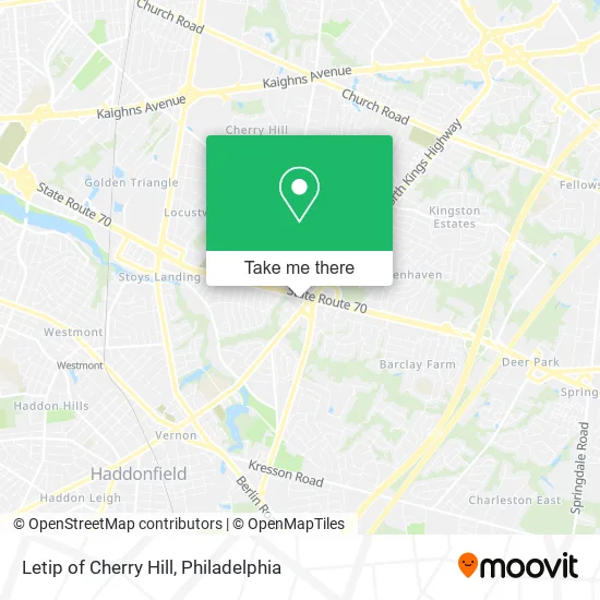 Letip of Cherry Hill map