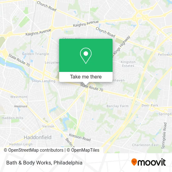 Bath & Body Works map