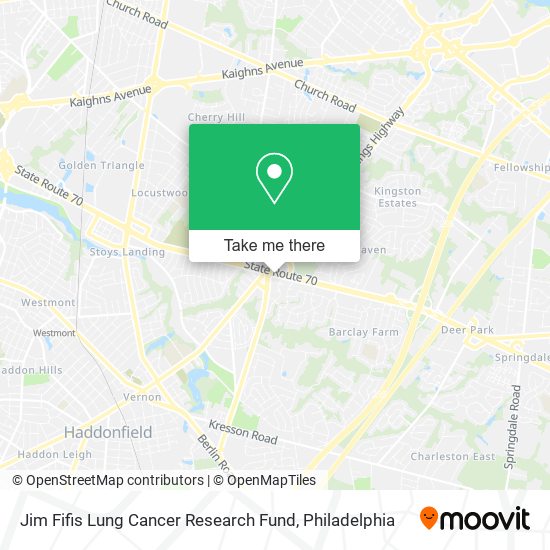 Jim Fifis Lung Cancer Research Fund map