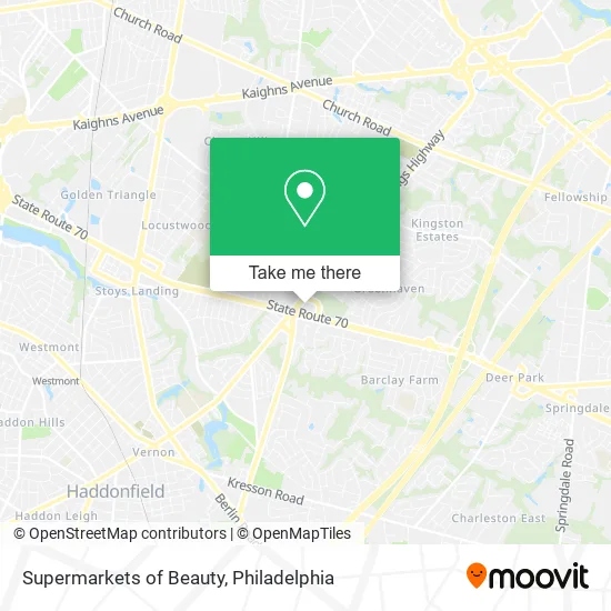 Supermarkets of Beauty map