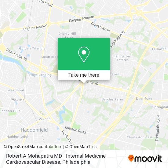 Robert A Mohapatra MD - Internal Medicine Cardiovascular Disease map