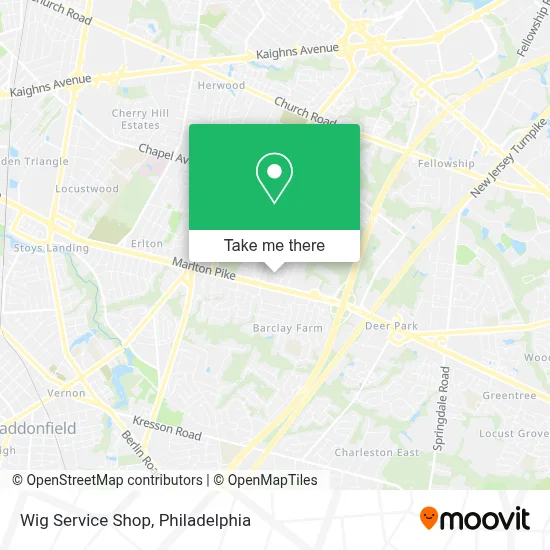 Wig Service Shop map