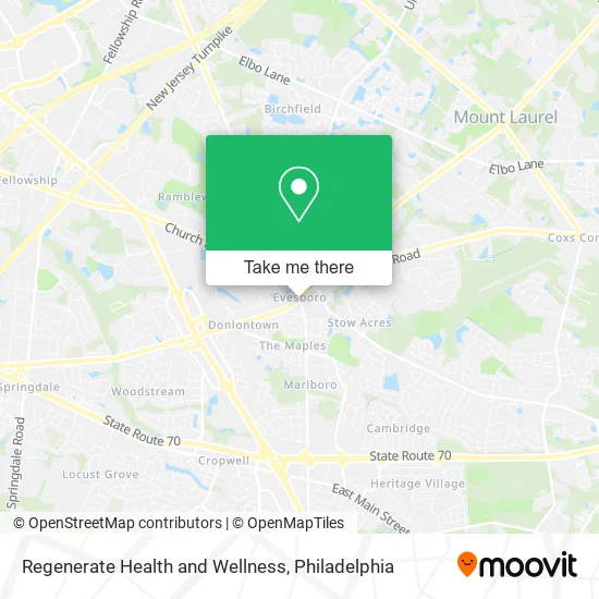 Regenerate Health and Wellness map