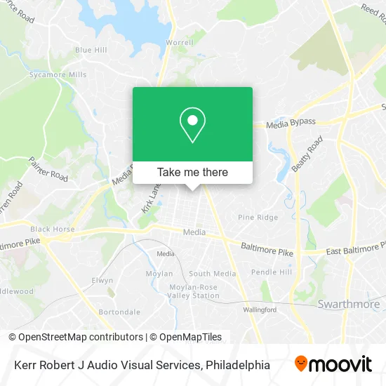 Kerr Robert J Audio Visual Services map