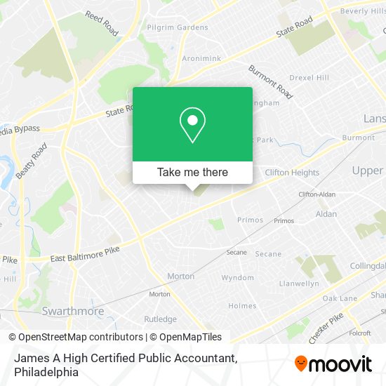 James A High Certified Public Accountant map