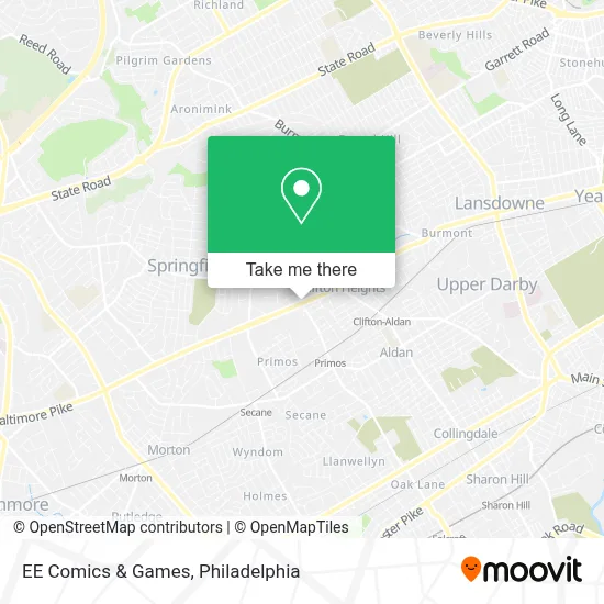 EE Comics & Games map