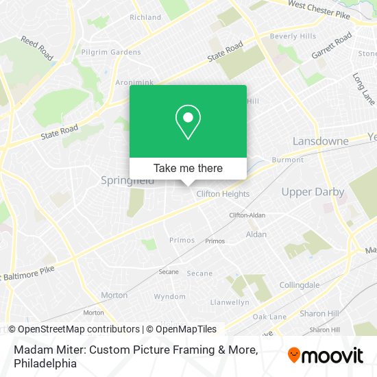 Mapa de Madam Miter: Custom Picture Framing & More
