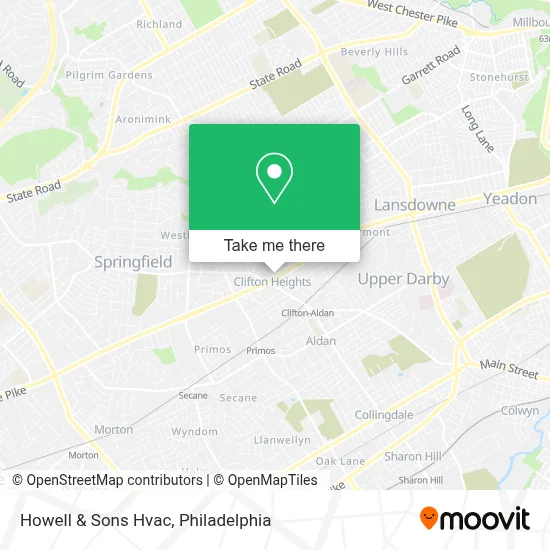 Howell & Sons Hvac map