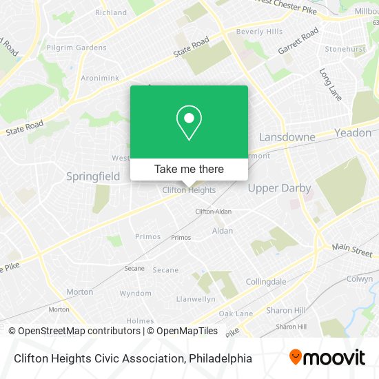 Clifton Heights Civic Association map
