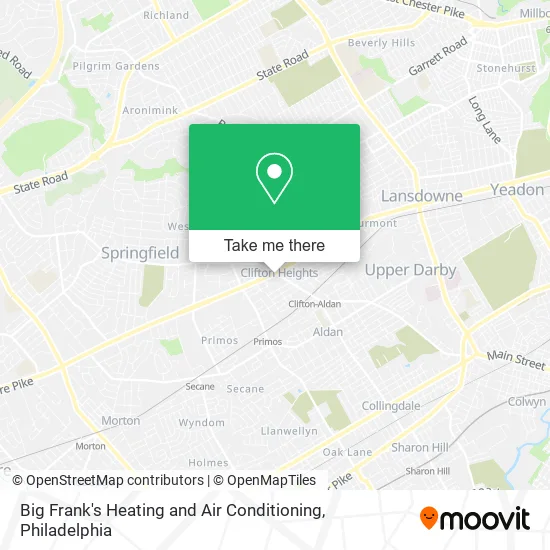 Big Frank's Heating and Air Conditioning map