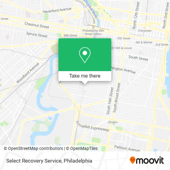 Select Recovery Service map