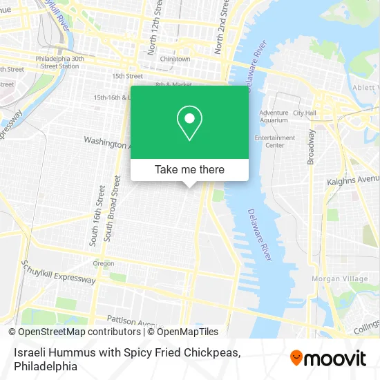 Israeli Hummus with Spicy Fried Chickpeas map