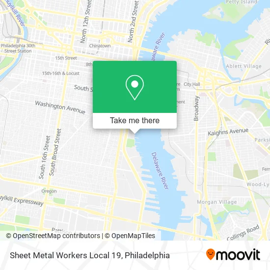 Sheet Metal Workers Local 19 map