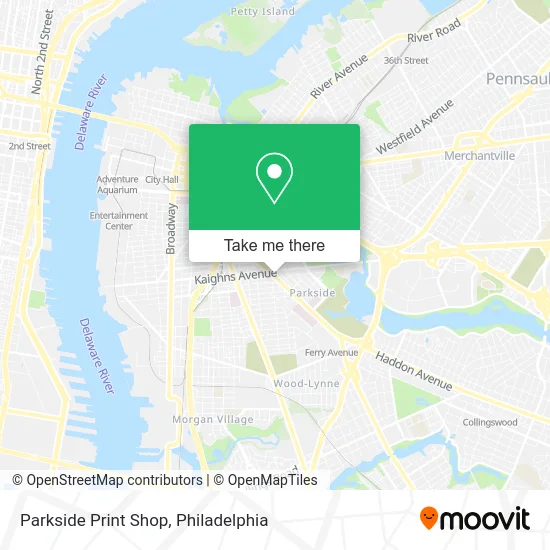 Parkside Print Shop map