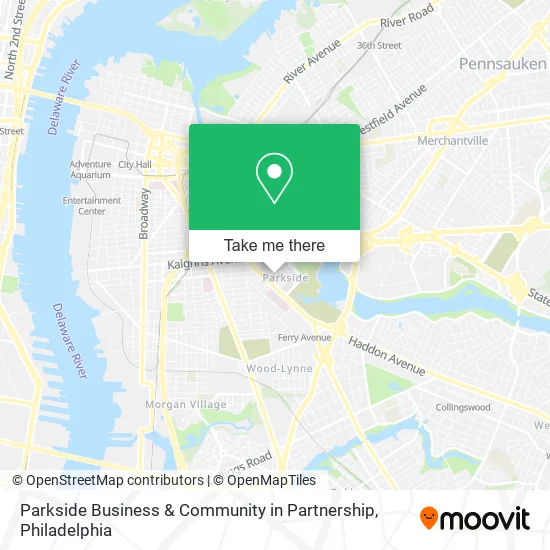 Parkside Business & Community in Partnership map