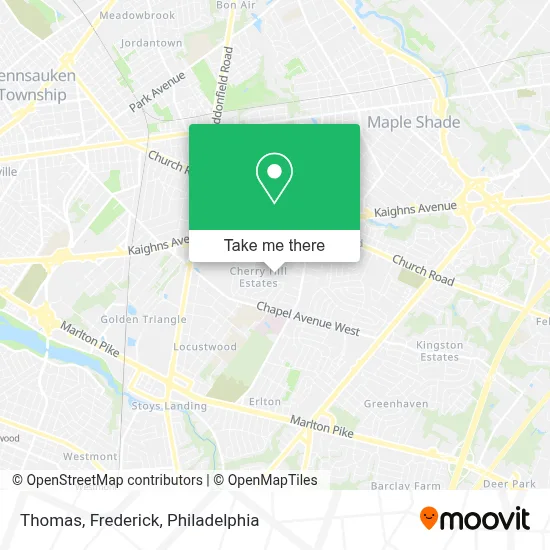 Thomas, Frederick map