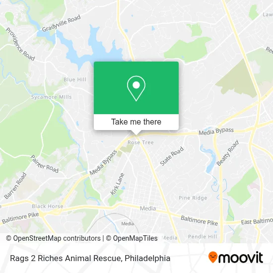 Rags 2 Riches Animal Rescue map
