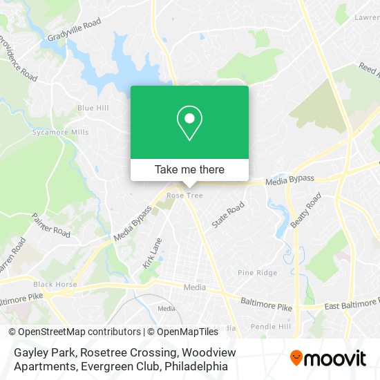 Gayley Park, Rosetree Crossing, Woodview Apartments, Evergreen Club map