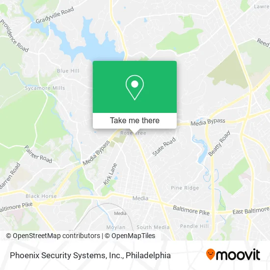 Phoenix Security Systems, Inc. map