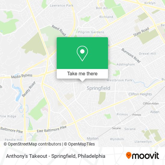Mapa de Anthony's Takeout - Springfield