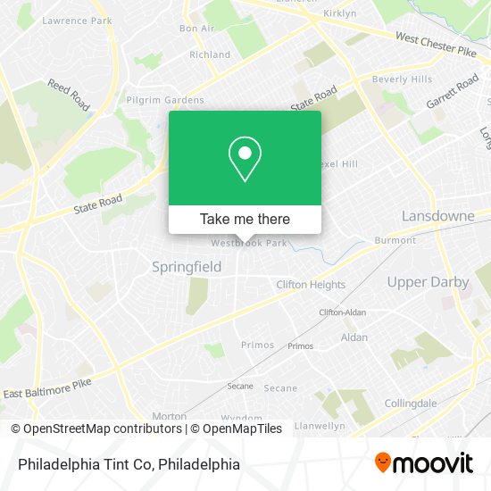 Mapa de Philadelphia Tint Co