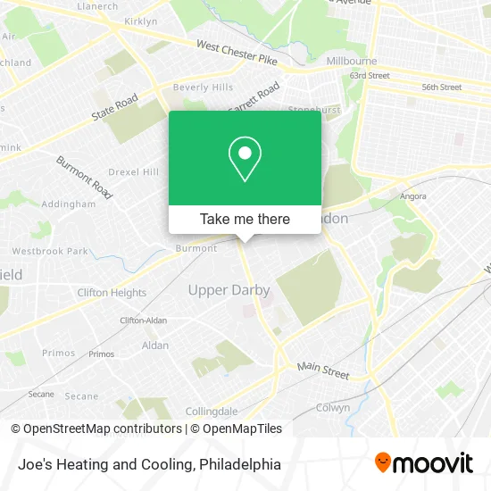 Joe's Heating and Cooling map