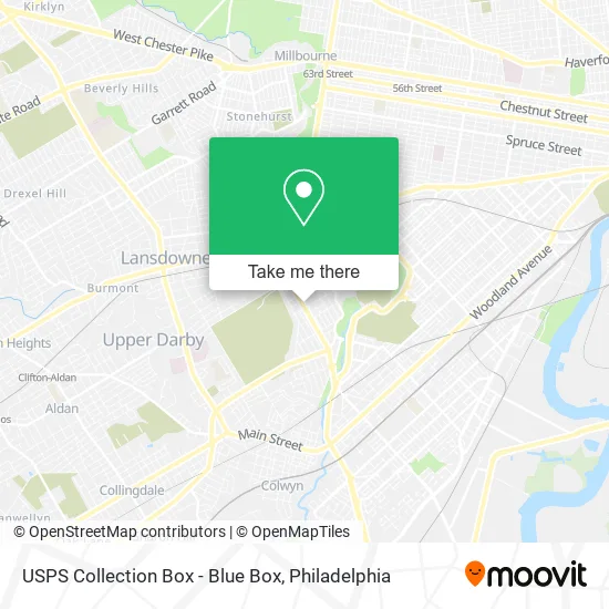 USPS Collection Box - Blue Box map