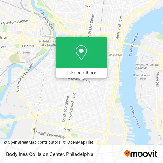 Bodylines Collision Center map