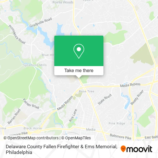 Delaware County Fallen Firefighter & Ems Memorial map