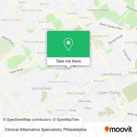 Clinical Alternative Specialists map