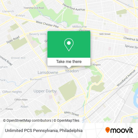 Mapa de Unlimited PCS Pennsylvania