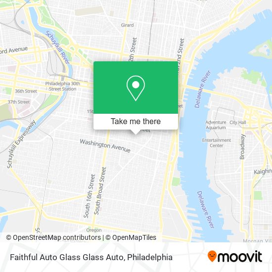 Mapa de Faithful Auto Glass Glass Auto