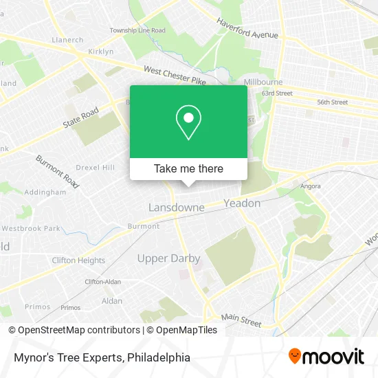 Mynor's Tree Experts map