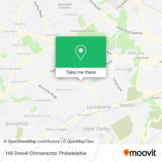Hill Drexel Chiropractor map