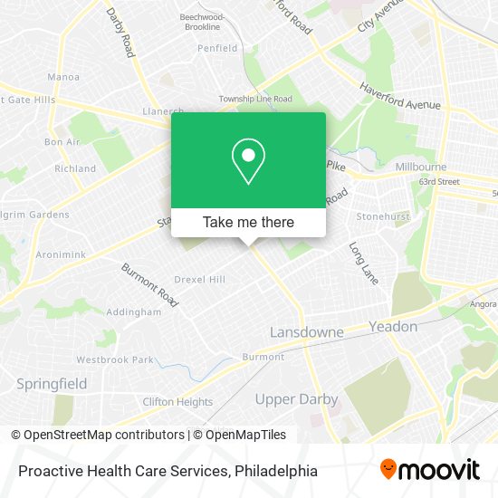 Proactive Health Care Services map