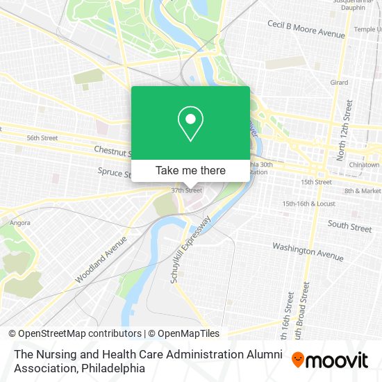 The Nursing and Health Care Administration Alumni Association map