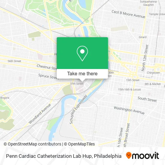 Penn Cardiac Catheterization Lab Hup map