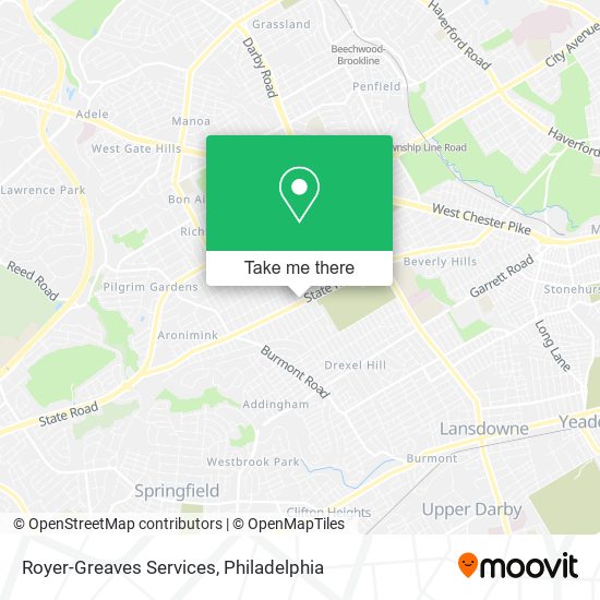 Royer-Greaves Services map