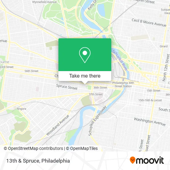13th & Spruce map