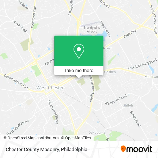 Chester County Masonry map